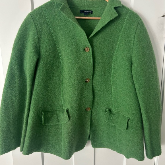 Lands' End Jackets & Blazers - Lands' End Women's Vibrant Green Blazer